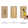 Malimali 6 Inch Gold Recessed Finger Flush Pulls for Pocket/Closet/Sliding