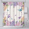 AIBIIN 180x180cm Colourful Butterfly Shower Curtain flowers Watercolor Bathroom Decor