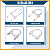 Partuto Round U Bolt Muffler Exhaust Clamps for Car /