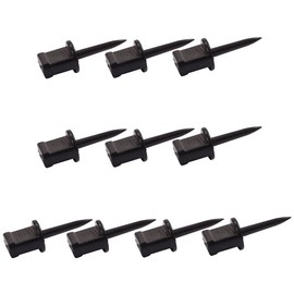 Lasenersm 10-Piece Target Nail Set - Black Plastic Archery Target Pins (5.3 cm)