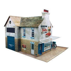 The CityBuilder O gauge 7mm 1:43 scale Model Railway Building GARAGE & SHOP Kit