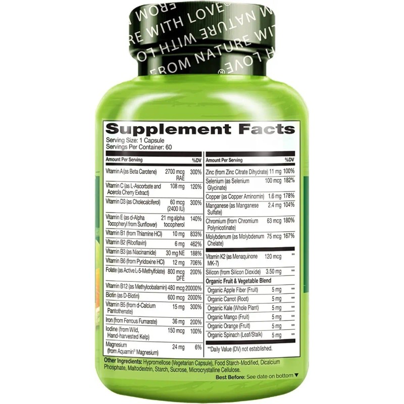 Naturelo Multivitaminico Bariatrico Completo Hierro Capsulas Pacientes Cirugia Bariatrica Sabor