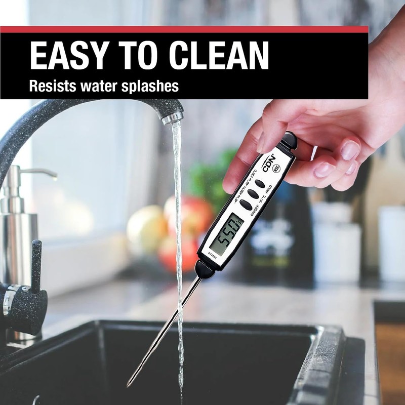 CDN Digital Waterproof Pro-Accurate Quick Tip Cooking Thermometer, 15 cm,