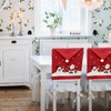 Phedrew 6Pcs Christmas Chair Covers Xmas Dining Chair Slipcovers Santa