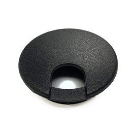 Office Desk Grommet 2-1/2" Round Cord Cover & Wire Management - Black 2 Pack