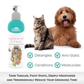Kenchii Premium Pet Grooming Spray for Dogs and Cats | All-Natural Scented Moisturizing Pet Detangler Spray | Pet Conditioner Coat Shine Spray