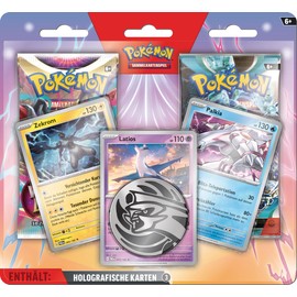 Pokémon-Sammelkartenspiel: Aufgewerteter 2er-Pack-Blister (3 holografische Promokarten & 2 Boosterpacks)