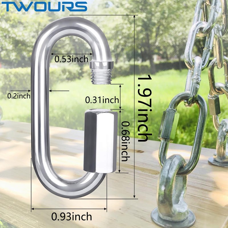 Twours Quick Link Buckle 304 Stainless Steel Chain Link D