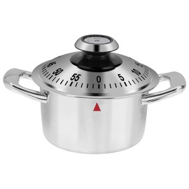 Ciieeo Creative Pot Shape Mechanical Kitchen Timer Cooking Timer for Baking Frying and Boiling Eggs Simple Operation High Grade Material for Home and Management