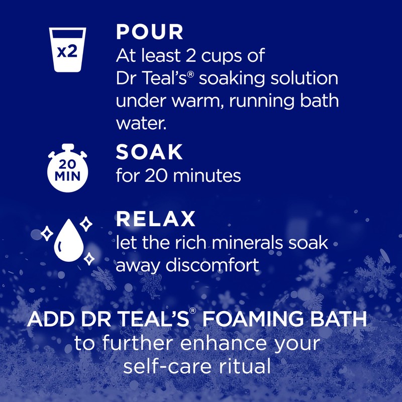 Dr Teal's Epsom Salt Magnesium Soak, Snowy Night, 3 lbs