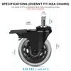 Hirate 5 Pack Office Chair Casters (2 with Brakes, 3