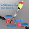 MIPIACE 180 Pcs Rubber Stoppers Fishing 6 in 1 Fishing