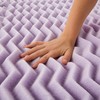 LUCID 2 Inch 5 Zone Lavender Memory Foam Mattress Topper