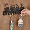 SUPERDANT Cat Wall Key Hook Wall Hook with Black Cats