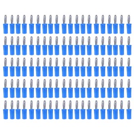 100Pcs Banana Socket 4mm ABS Nickel Plated Brass Material Good Performance Electrical Connections ToolsBlue