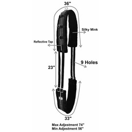 Majestic Ally Mink Fleece Comfort Reflective Training Surcingle (Black)