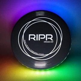 RIPR Ultimate 38 LED Flying Disc - USB-C Rechargable, Extremely Bright, Standard 175g Frisbee