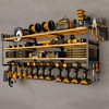 48" Large Power Tools Organizer Wall Mount,12 Drill Holder for