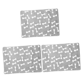 Kisangel 3pcs Dog Blanket Fine Stitches Washable Coral Fleece Throw Blanket for Pet Comfort