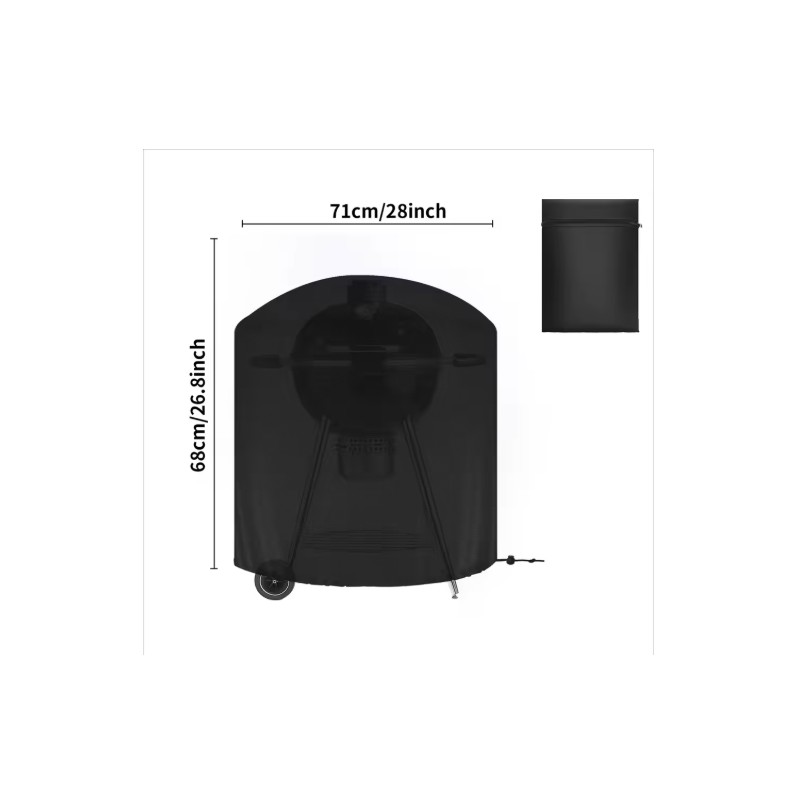 Outdoor Grill Cover with Secure-Fit Strap – Coated Oxford-Fabric Cover