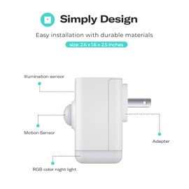 THIRDREALITY - Luz nocturna multifunción, repetidor Zigbee, 3 en 1 combina un sensor de movimiento, un sensor de iluminación y luz nocturna de color RGB, brillo ajustable del 1 al 100 %, requiere centro Zigbee