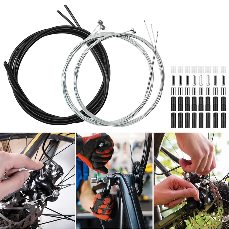 Yuaiosn 2 Sets Bowden Cable Bicycle, Universal Bicycle Brake Set,