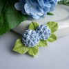 1 Pc Handmade Large 3D Ceramic Double Bloom Blue Hydrangea