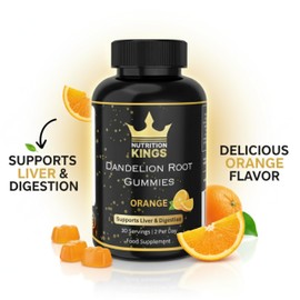 Dandelion Root Gummies – Liver Cleanse & Detox Support, Water Retention Relief, Natural Digestive Health Supplement, Vegan & Non-GMO, 60 Gummies
