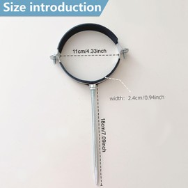 2 pcs Premium Gutter Downspout Extensions Circular Bracket, Heavy-Duty Galvanized Iron, Suitable for 4 Inches, Gutter Guards Holder, Rust-Proof Anchor for Pipe Support