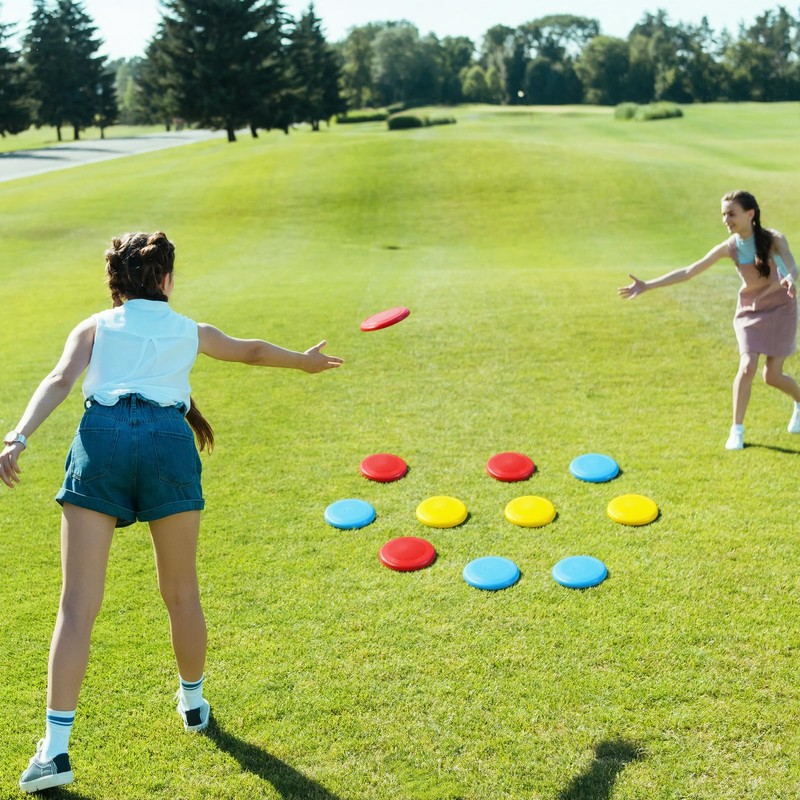 Tasdurian 18 Pcs Mini Flying Disc Game Set 4.6" Interactive