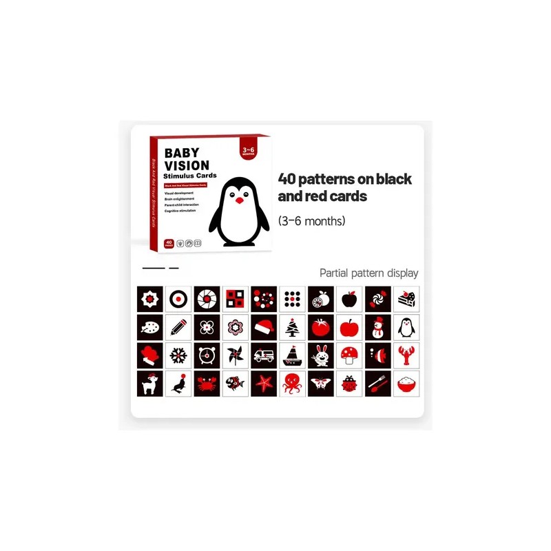 Tarjetas Montessori De Estimulación Visual Para Bebés 80 Niñ
