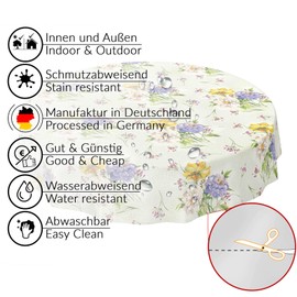 Anro Oilcloth Wax Tablecloth, Washable