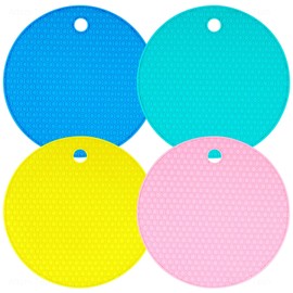 NiHome Rubber Jar Opener Gripper Honeycomb Pads Large 5.7" Jar Opener for Weak Arthritic Hands Seniors Multi-Purpose Can Bottle Opener Heat Resistant Trivet Mat
