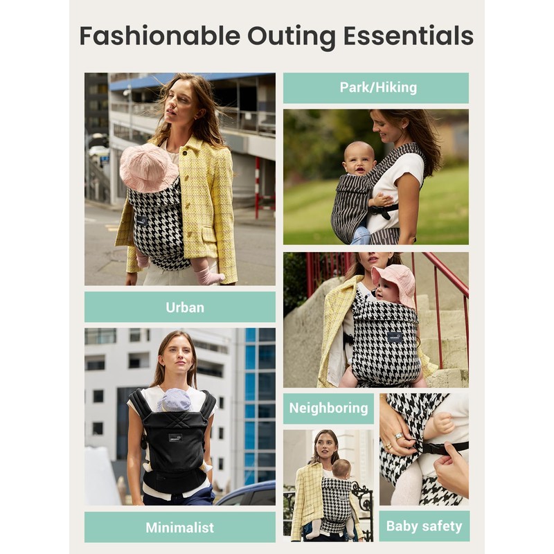 GROWNSY Baby Carrier Newborn to Toddler, Lightweight Ergonomic 7-44 lbs