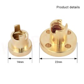 2Pcs T8 Brass Lead Screw Trapezoidal Anti Backlash Spring Loaded Nut Thread Pitch 2mm Lead 8mm for 3D Printer Z Axis