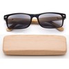 Real Bamboo Reading Glasses Spring Hinge Genuine Bamboo Rectangular Reader