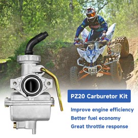 FVRITO PZ20 Carburetor Thumb Throttle Kit Compatible with Tao tao Coolster 125cc 110cc Chinese ATV Quad 4 Wheeler 50cc 70cc 90cc 4 Stroke Engine Kazuma Baja SunL Roketa Vitacci Loncin Lifan Parts