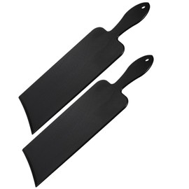 Healvian 2pcs Hair Coloring Board Professional Dyeing Highlighting Tool for Hairdressers Ergonomic Design Textured Smooth Black