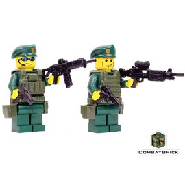 CombatBrick Green Berets 2 Men Patrol Pack - Custom Army Builder Minifigures lot