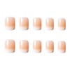 24Pcs White Gradient Press on Nails Short Gradient Nails Extra