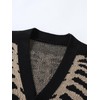 SHENHE Men's Skeleton Pattern Cardigan Sweaters Long Sleeve Unisex Outwear
