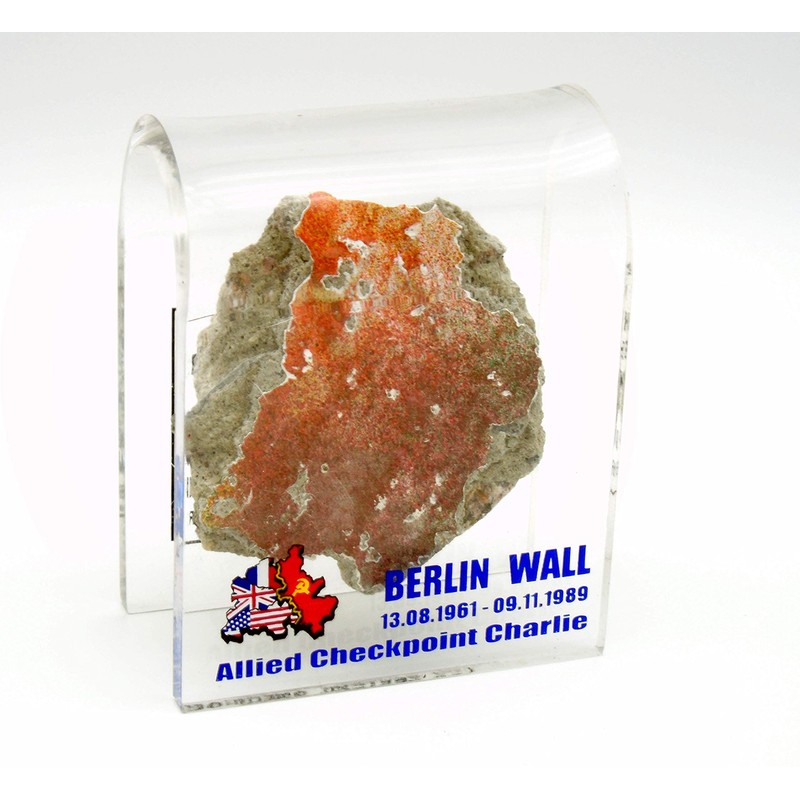 Original Piece of the Berlin Wall in Checkpoint Charlie Motive