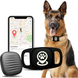 Dog Tracker, Pet Tracker with Dog Collar Tracker Holder, Dog Tracker with No Monthly Fees for Location Tracking - Work with Find My (iOS Only- Not GPS Tracker)
