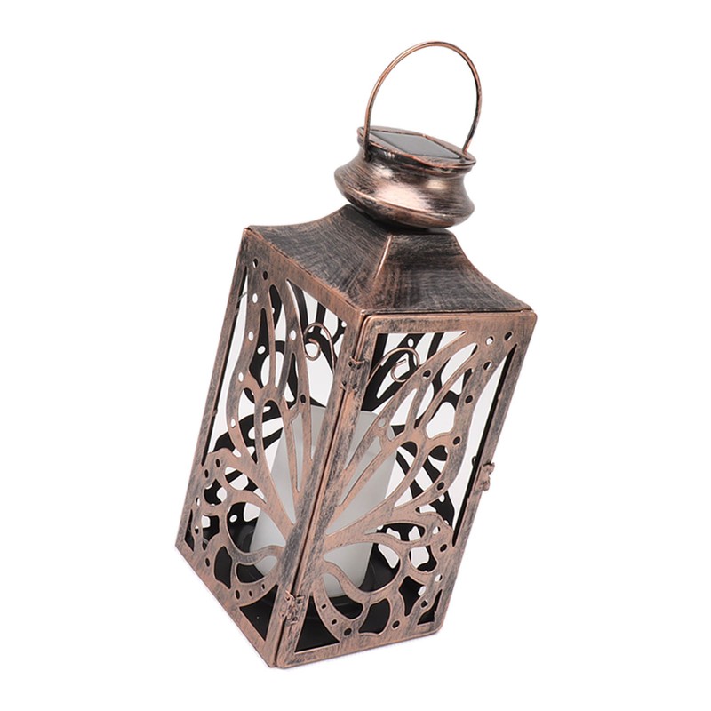 LED Solar Lantern Outdoor Hanging Hollow Out Butterfly Solar Light