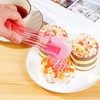 10 Pcs Plastic Buffet Serving Tongs, Clear Pink Kitchen Tongs