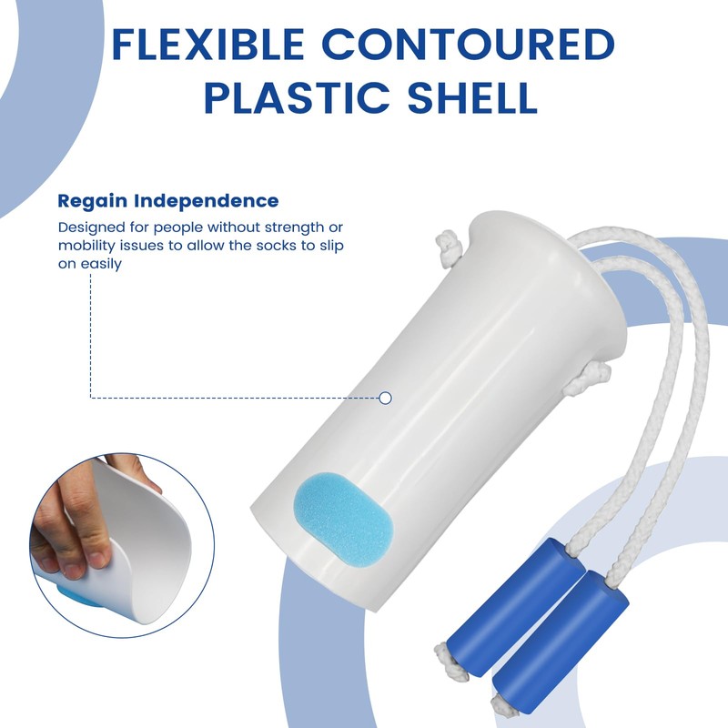 Jellas Sock Aid Kit, Flexible Sock Aid Device with Long