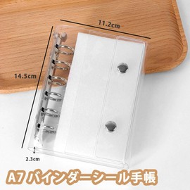SensaBliss Sealing Notebook, Transparent, Binder, Sticker Notebook, Removable, 6 Holes, Personal Organizer, Sticker Book, Clear Binder, Card Storage, Photo Organization, Collage Notebook, Refillable