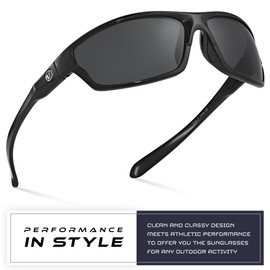 Nitrogen Polarized Wrap Around Sport Sunglasses for Men Women UV400 Driving Fishing Running Sun Glasses