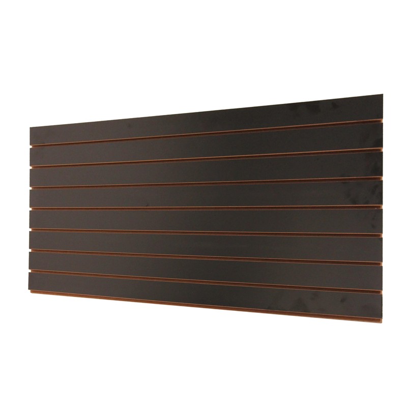 SSWBasics 4 ft x 2 ft Horizontal Black Slatwall Panels
