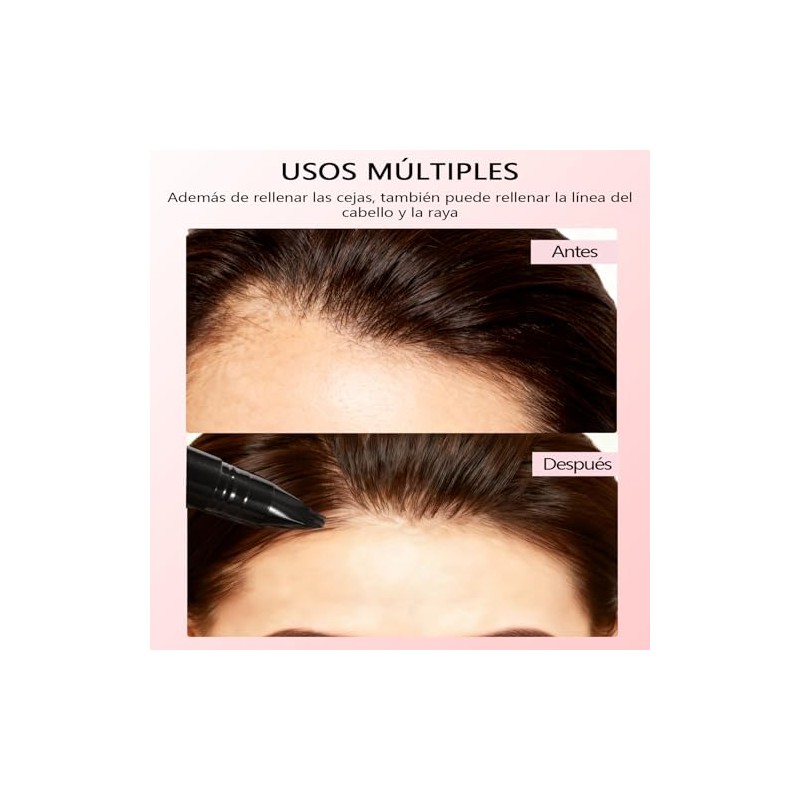 2 Pcs Lapiz De Cejas, Lapiz para Cejas Efecto Microblading,